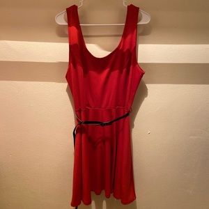 Orangey Red Skater Dress 2X